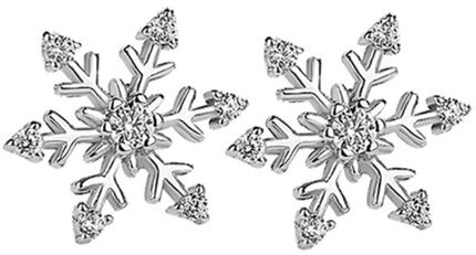 Groupon Goods Global GmbH One or Two Pairs of Crystal Snowflake Earrings