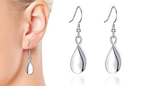 Groupon Goods Global GmbH One or Two Pairs Philip Jones Sterling Silver Infinity Curve Earrings