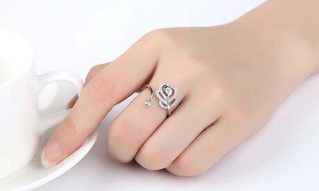 Groupon Goods Global GmbH Open Flower Ring