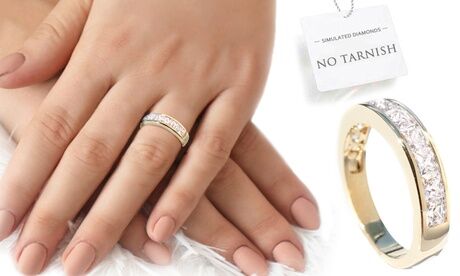 Groupon Goods Global GmbH Ah! Jewellery Princess Cut Ring