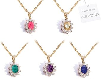 Groupon Goods Global GmbH Ah! Jewellery Genuine Gemstone Necklaces