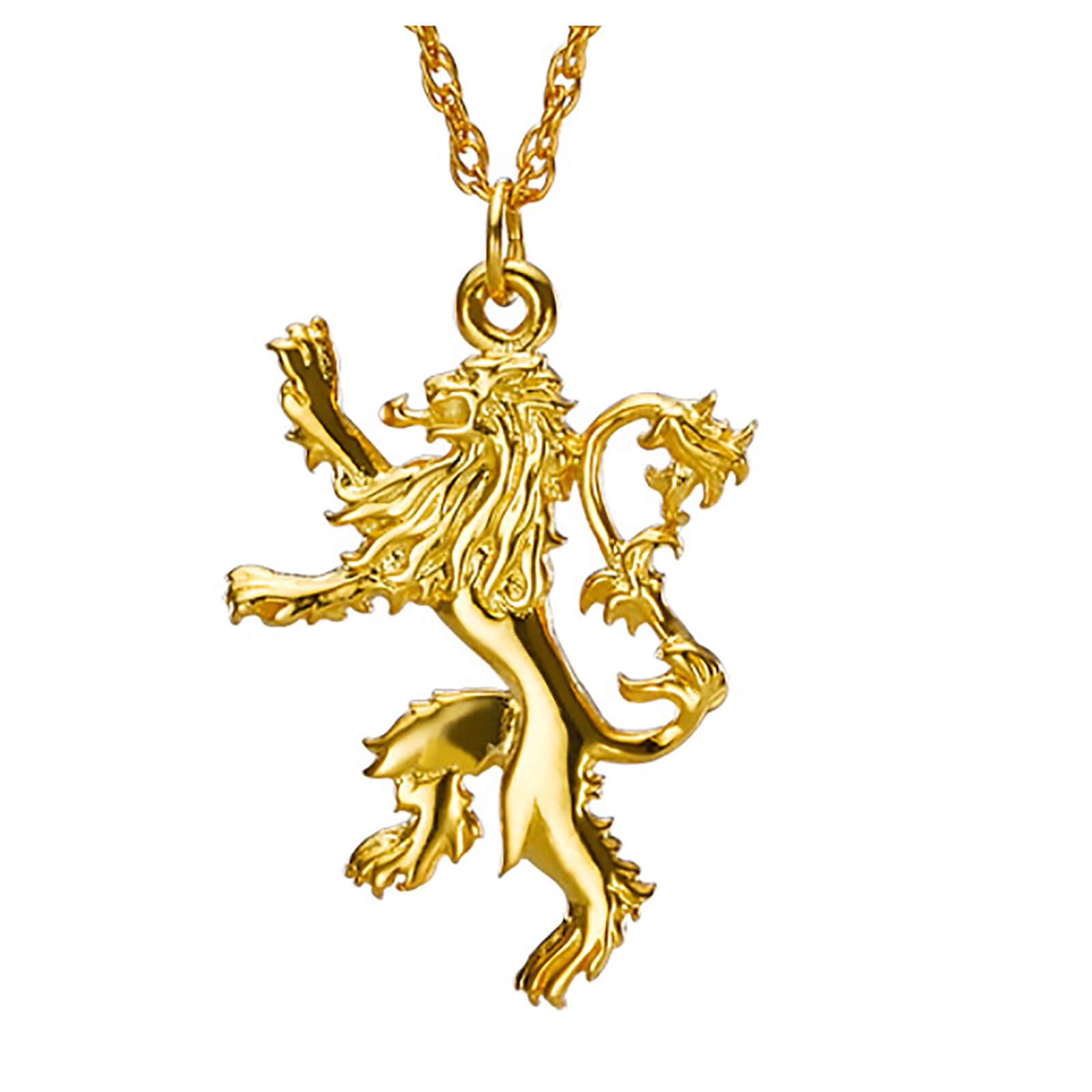 Noble Collection Game of Thrones Gold Plated House Lannister Sterling Silver Pendant