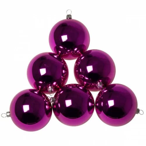 The Seasonal Aisle Luxury Shatterproof Ball Ornament (Set of 3) The Seasonal Aisle Colour: Cerise Pink  - Size: 54cm H x 10cm W