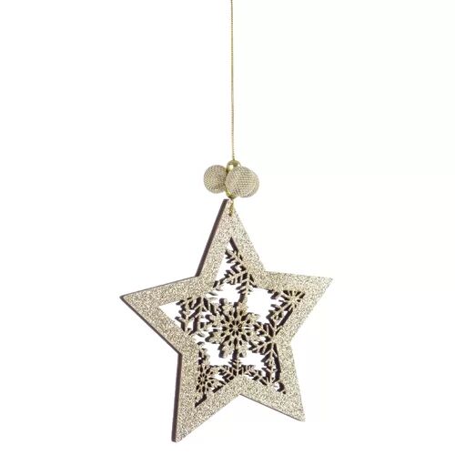 The Seasonal Aisle Star Holiday Shaped Ornament (Set of 12) The Seasonal Aisle Colour: Gold