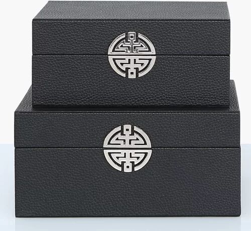 Fairmont Park 2 Piece Jewellery Box Set Fairmont Park Finish: Black