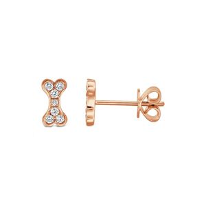 Sabrina Designs 14K Rose Gold 0.14 ct. tw. Diamond Dog Bone Earrings NoColor NoSize