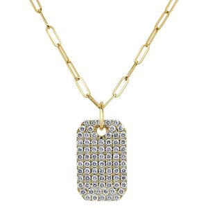 Sabrina Designs 14K 1.52 ct. tw. Diamond Dog Tag Necklace NoColor NoSize