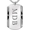 The Bradford Exchange For My Grandson Dog Tag Personalized Pendant Necklace With Etched Initials - Personalized Jewelry