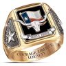 The Bradford Exchange Stainless Steel Texas Pride Diamond And Black Onyx Ring