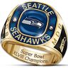 The Bradford Exchange Ring: Seattle Seahawks Super Bowl Champions Commemorative Fan Personalized Ring - Personalized Jewelry