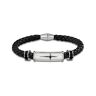 The Bradford Exchange Bracelet: Protection And Strength For My Grandson Men's Leather And Steel Bracelet - Graduation Gift Ideas