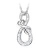 The Bradford Exchange Mother & Daughter Diamond Infinity Sterling Silver Pendant Necklace
