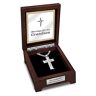 The Bradford Exchange Blessed Grandson Stainless Steel Religious Cross Pendant Necklace with Valet Box