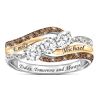 The Bradford Exchange Today And Always Women's Personalized Diamond & Topaz Ring - Personalized Jewelry