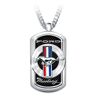 The Bradford Exchange Ford Mustang Dog Tag Pendant Necklace With Pony Logo