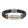 The Bradford Exchange Love Is Love Leather Bracelet With Enamelled Rainbow Design