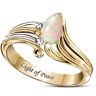 The Bradford Exchange Light Of Peace Ethiopian Opal Women's Ring With Poem Card