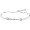 The Bradford Exchange My Treasured Granddaughter Personalized Sterling Silver-Plated Bolo-Style Crystal Birthstone Bracelet Adorned With 10 Cultured F