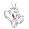 The Bradford Exchange A Mother's Love Pendant Necklace With 2 Sculpted Hearts Intertwined To Create An Infinity Symbol And Personalized With Up To 8 C