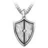 The Bradford Exchange Damascus Steel Shield Pendant Necklace For Grandson