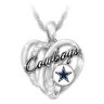The Bradford Exchange Dallas Cowboys Necklace With Enameled Logo & Crystals
