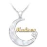 The Bradford Exchange Personalized Granddaughter Crescent Moon Pendant With A Mother-Of-Pearl Inlay And Diamond Accent - Personalized Jewelry