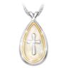 The Bradford Exchange Mother-Of-Pearl And Diamond Remembrance Cross Locket