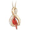 The Bradford Exchange White Topaz Cardinal Remembrance Pendant Necklace