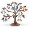 The Bradford Exchange Seasonal Bird Earring Collection With Wooden Tree Display