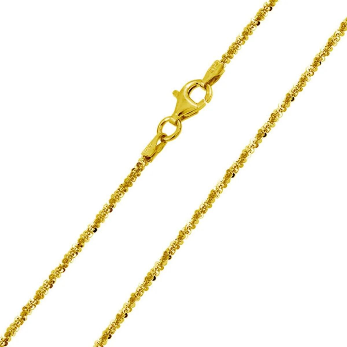 DailySale 14k Yellow Gold Over 925 Sterling Silver Margarita Chain
