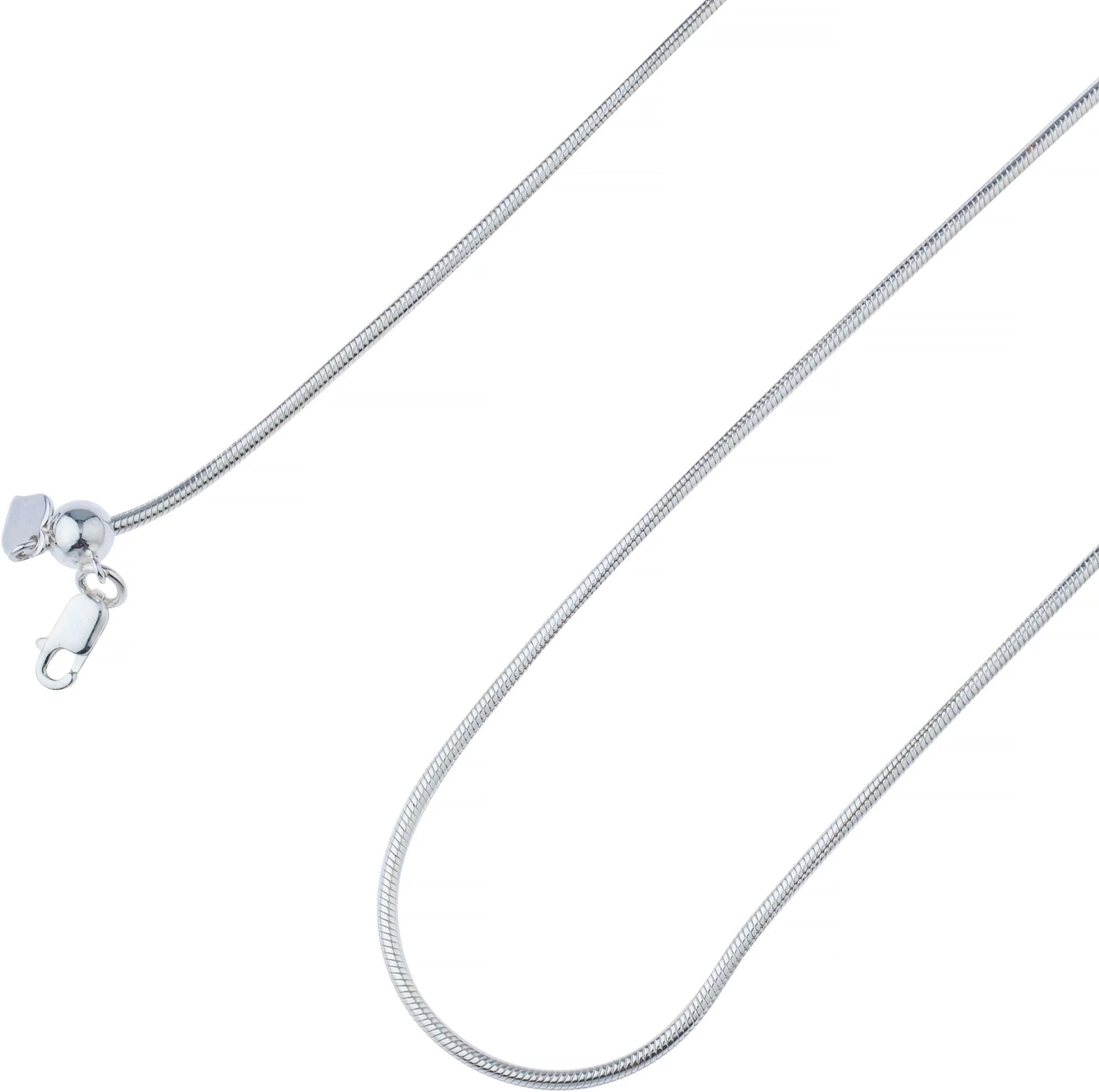 DailySale 925 Sterling Silver Adjustable Round Snake Chain