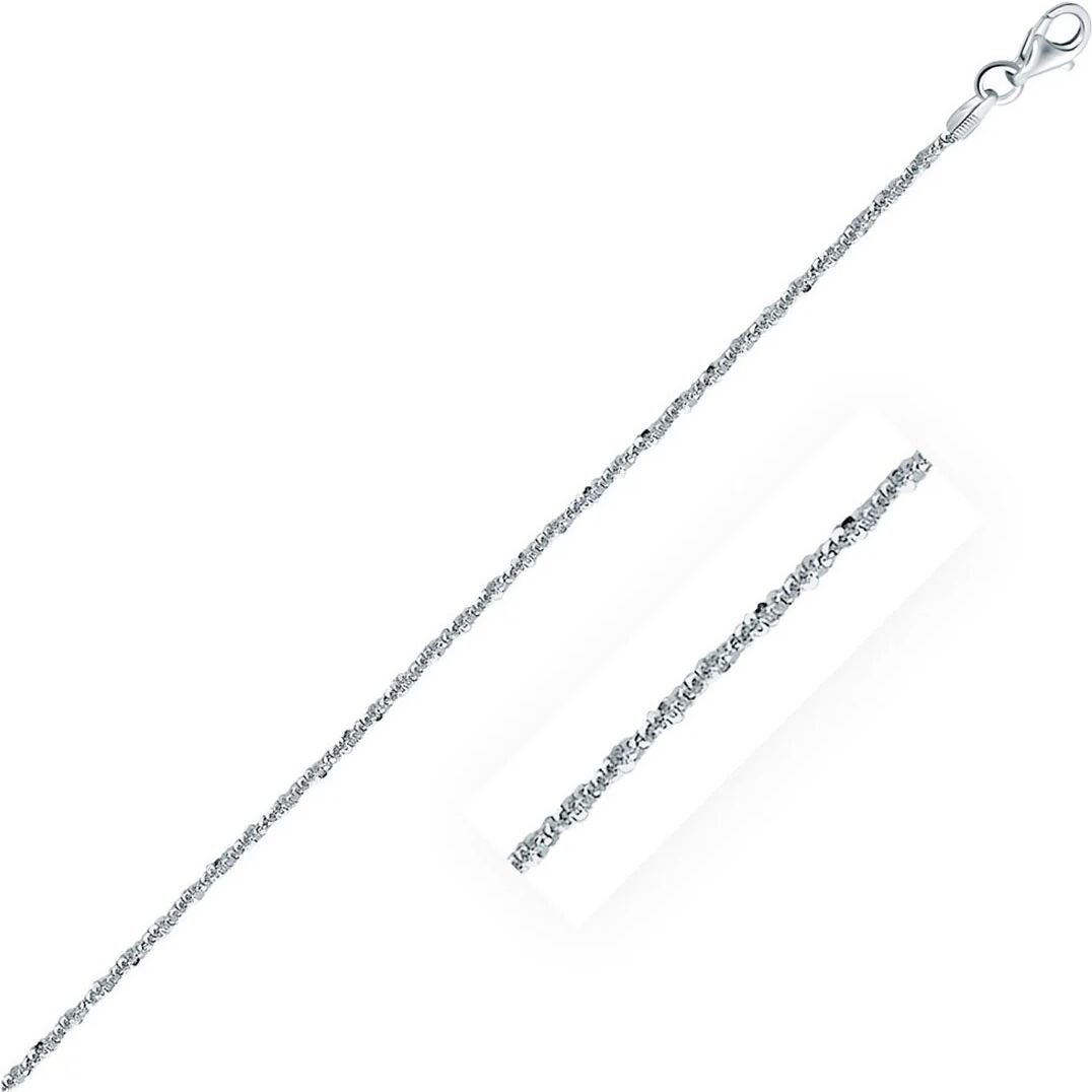 DailySale 925 Sterling Silver Sparkle Glitter Margarita Twisted Rock Chain