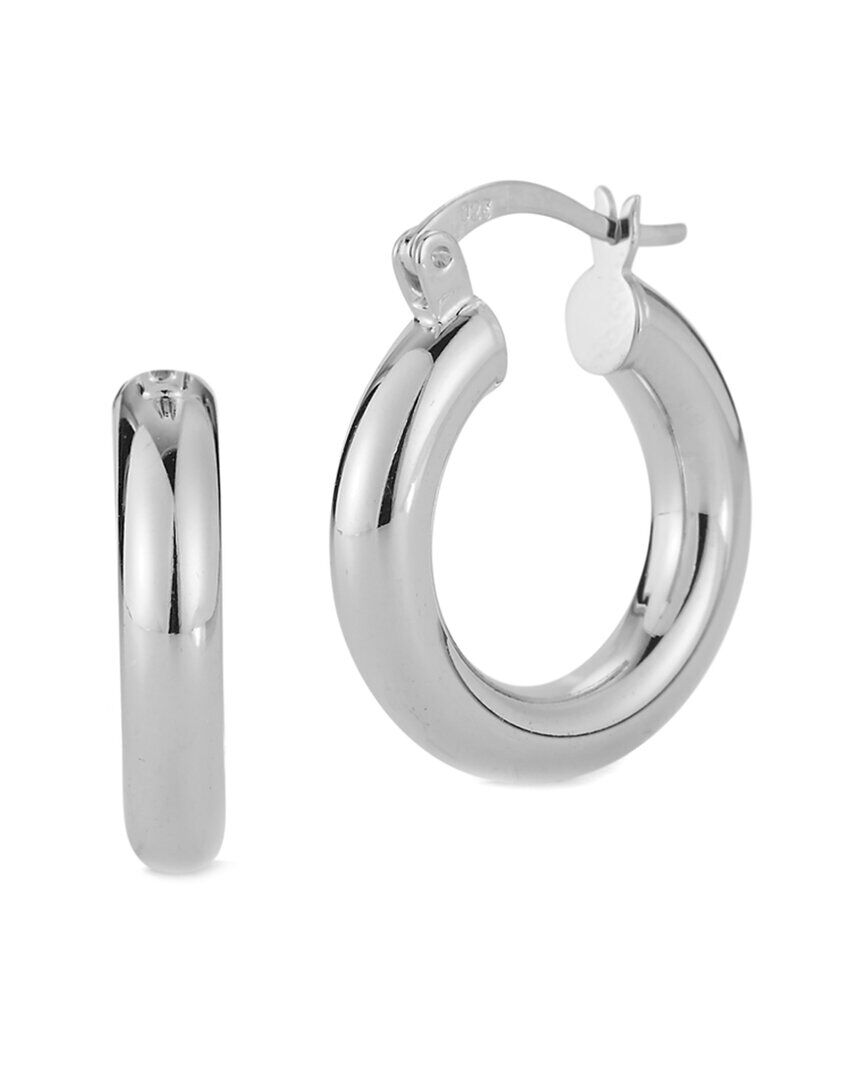 Glaze Jewelry Silver Small Hollow Tube Hoops NoColor NoSize