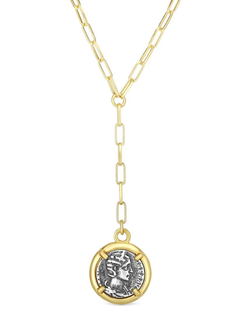 Chloe and Madison 14K Over Silver Coin Lariat Necklace NoColor NoSize