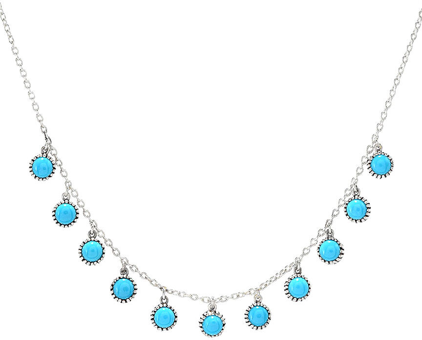 Samuel B. Jewelry Silver 1.80 ct. Sleeping Beauty Turquoise Necklace NoColor NS