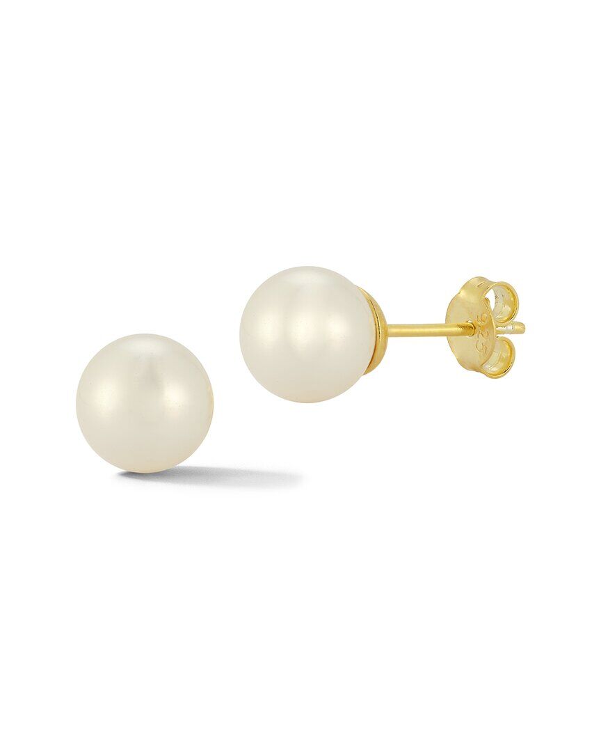 Glaze Jewelry 14K Over Silver 8mm Pearl Studs NoColor NoSize
