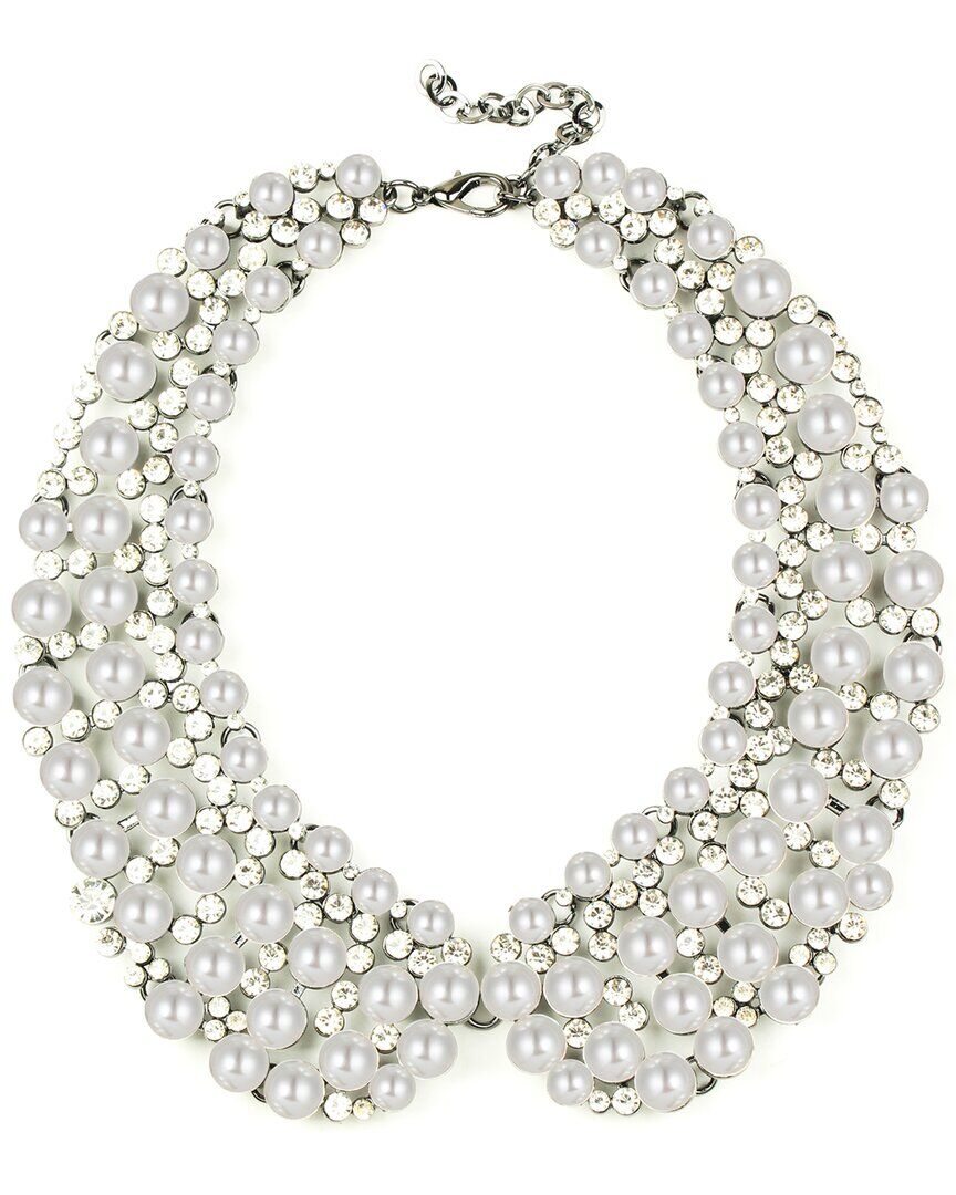 Eye Candy LA Luxe Collection Glass Pearl Diana Statement Collar Necklace NoColor NoSize
