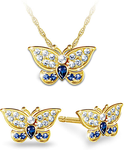 The Bradford Exchange Royal-Inspired Butterfly Diamonesk Jewelry Set