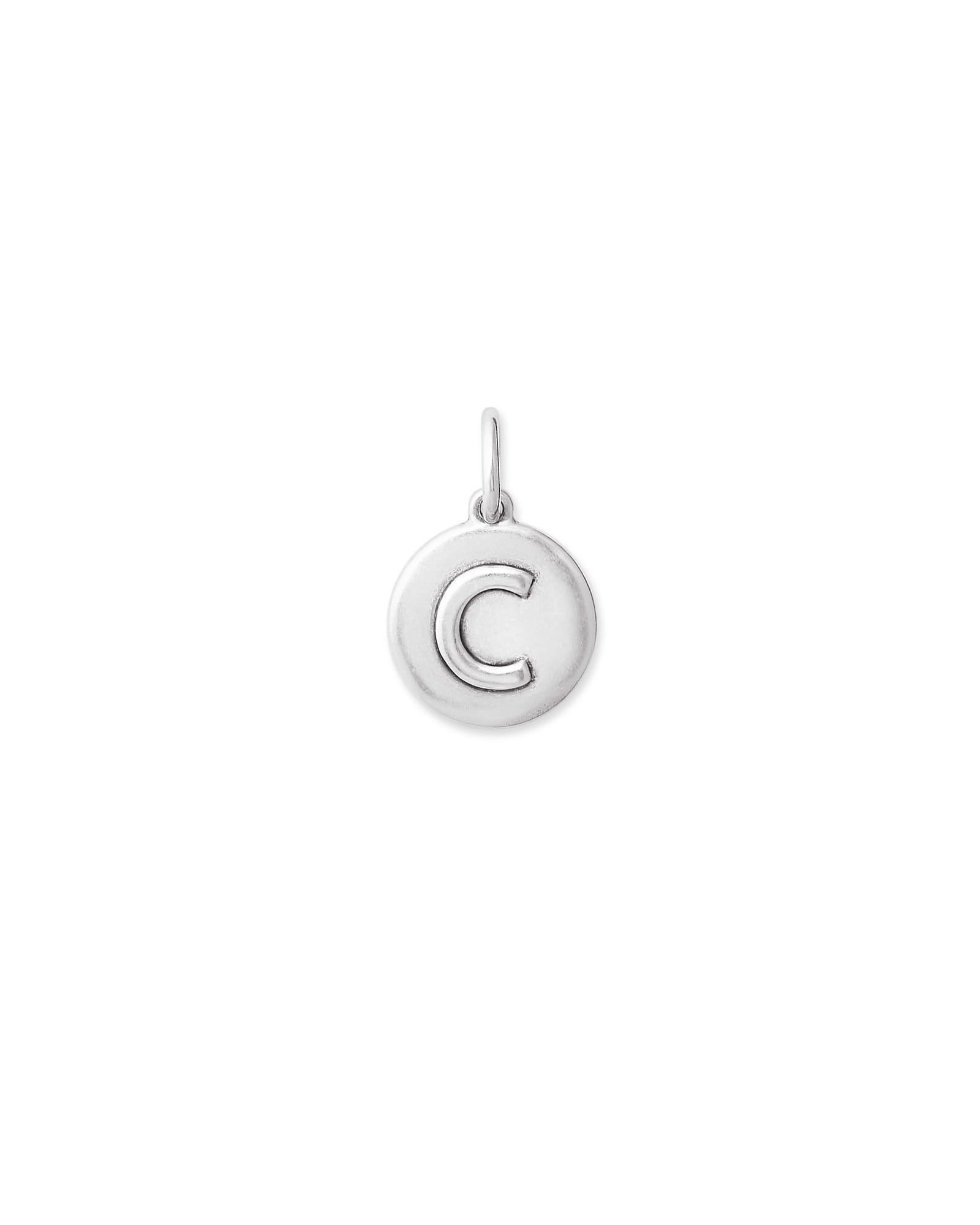 Kendra Scott Letter C Coin Charm in Oxidized Sterling Silver   Metal
