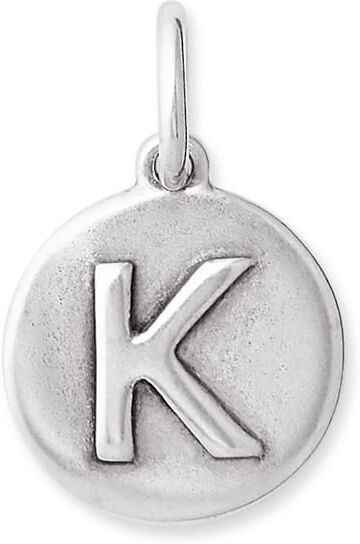 Kendra Scott Letter K Coin Charm in Oxidized Sterling Silver   Metal