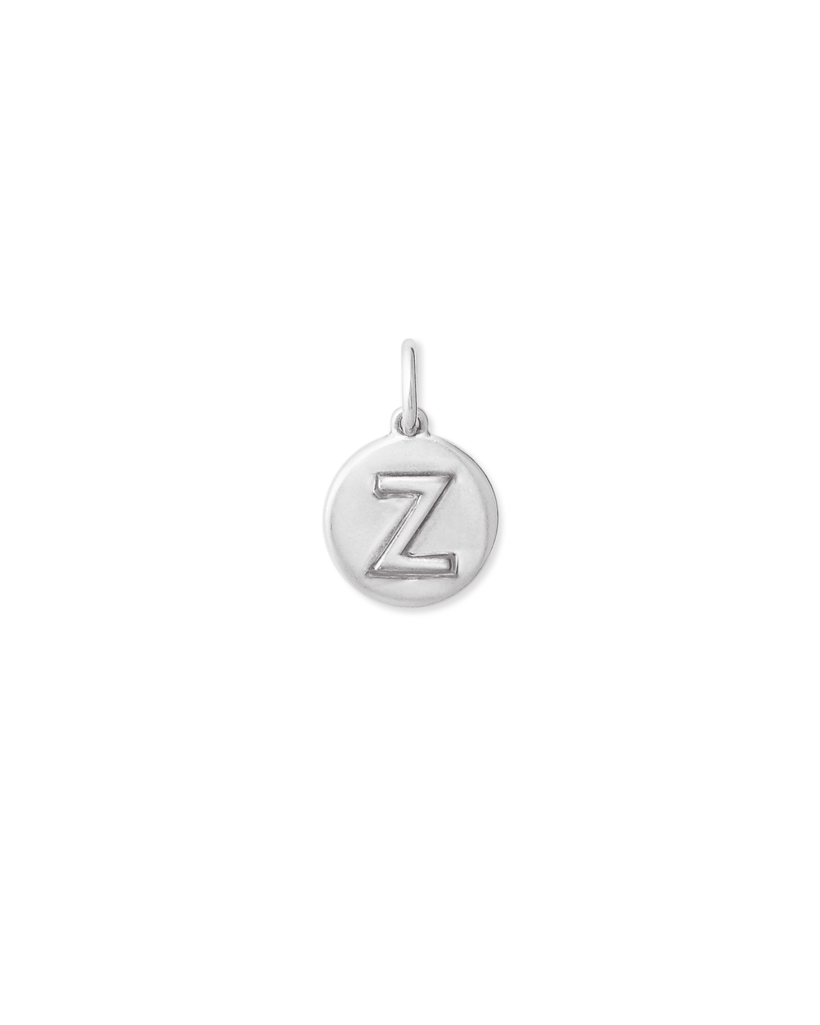 Kendra Scott Letter Z Coin Charm in Oxidized Sterling Silver   Metal