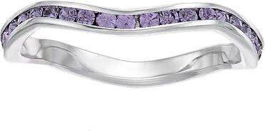 Traditions Jewelry Company Traditions Crystal Birthstone Stackable Wave Ring, Women's, Size: 7, Lt Purple