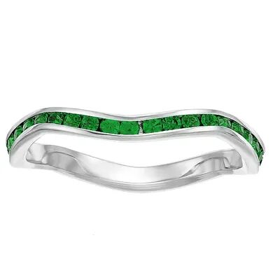 Traditions Jewelry Company Traditions Crystal Birthstone Stackable Wave Ring, Women's, Size: 5, Green