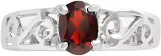 Traditions Jewelry Company Sterling Silver Garnet Ring, Women's, Size: 5, Red