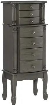 Linon Shauna Jewelry Armoire Floor Decor, Women's, Grey