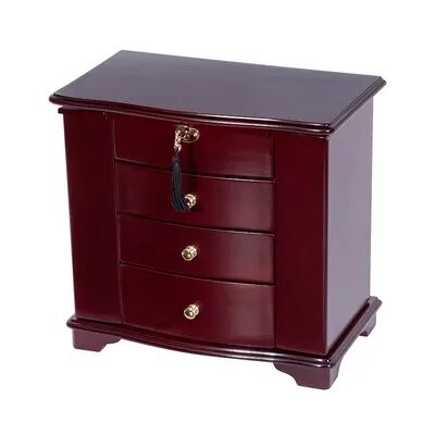 Mele & Co. Mele Designs Waverly Wood Jewelry Box in Cherry, Women's, Red