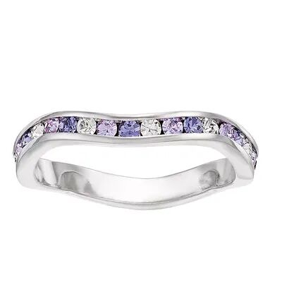 Traditions Jewelry Company Traditions Multicolor Crystal Wave Ring, Women's, Size: 6, Purple