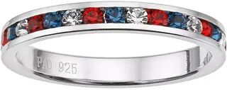 Traditions Jewelry Company Sterling Silver Crystal Eternity Ring, Women's, Size: 6, Multicolor