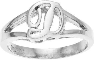 Traditions Jewelry Company Sterling Silver Initial Ring, Women's, Size: 10, Multicolor