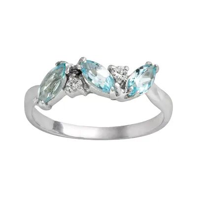 Traditions Jewelry Company Round Blue Topaz Ring, Women's, Size: 9